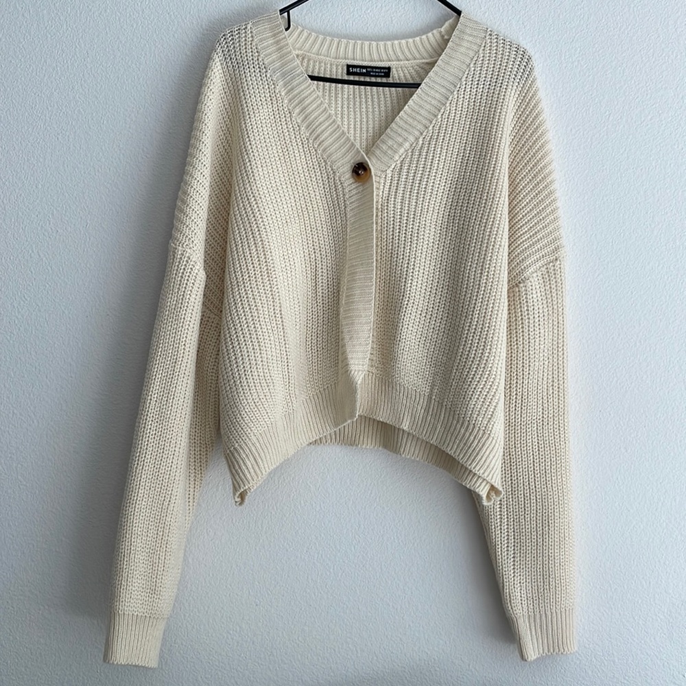 Shein Oversized Cardigan - Cream